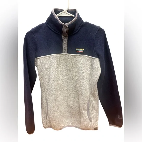 LL BEAN | Sweater fleece pullover quarter snap XXS - Picture 2 of 6